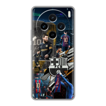 Силиконовый чехол на Vivo X100 с принтом Messi Barcelona