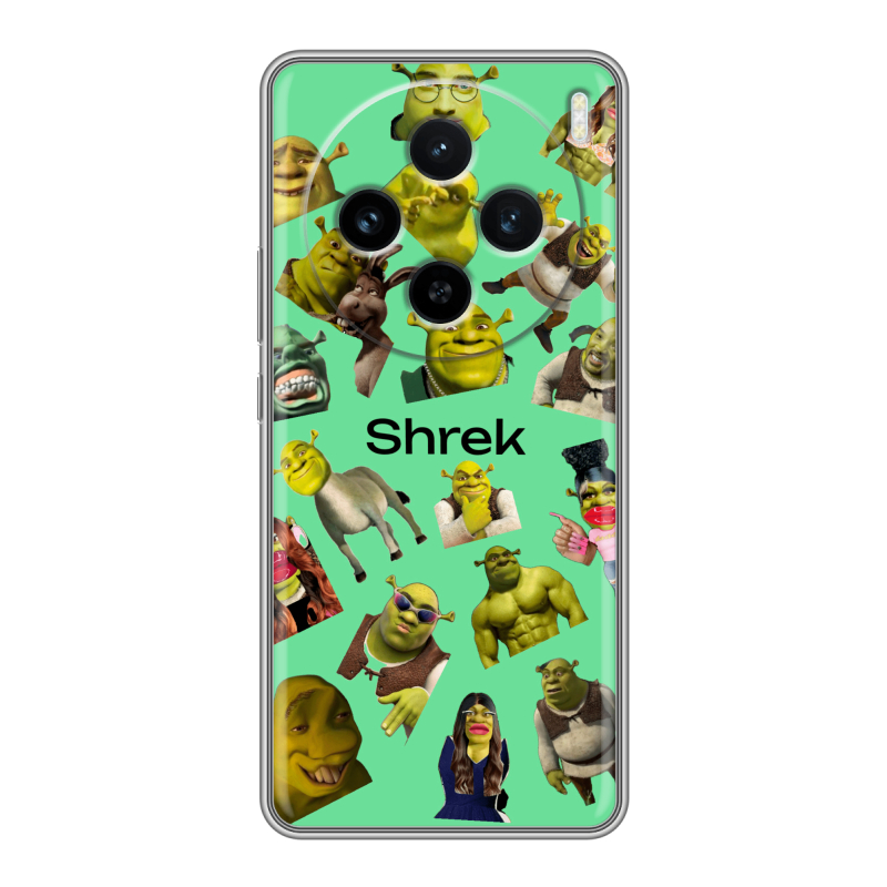 Силиконовый чехол на Vivo X100 с принтом Шрек Shrek Силиконовый чехол на Vivo X100 с принтом Шрек Shrek