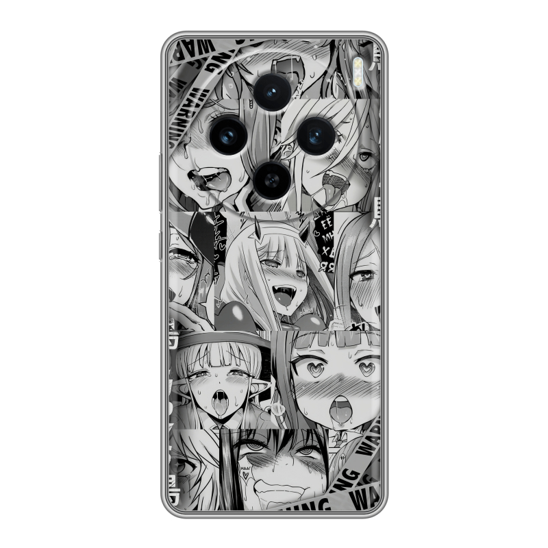 Силиконовый чехол на Vivo X100 с принтом Ahegao Ахегао Аниме Силиконовый чехол на Vivo X100 с принтом Ahegao Ахегао Аниме