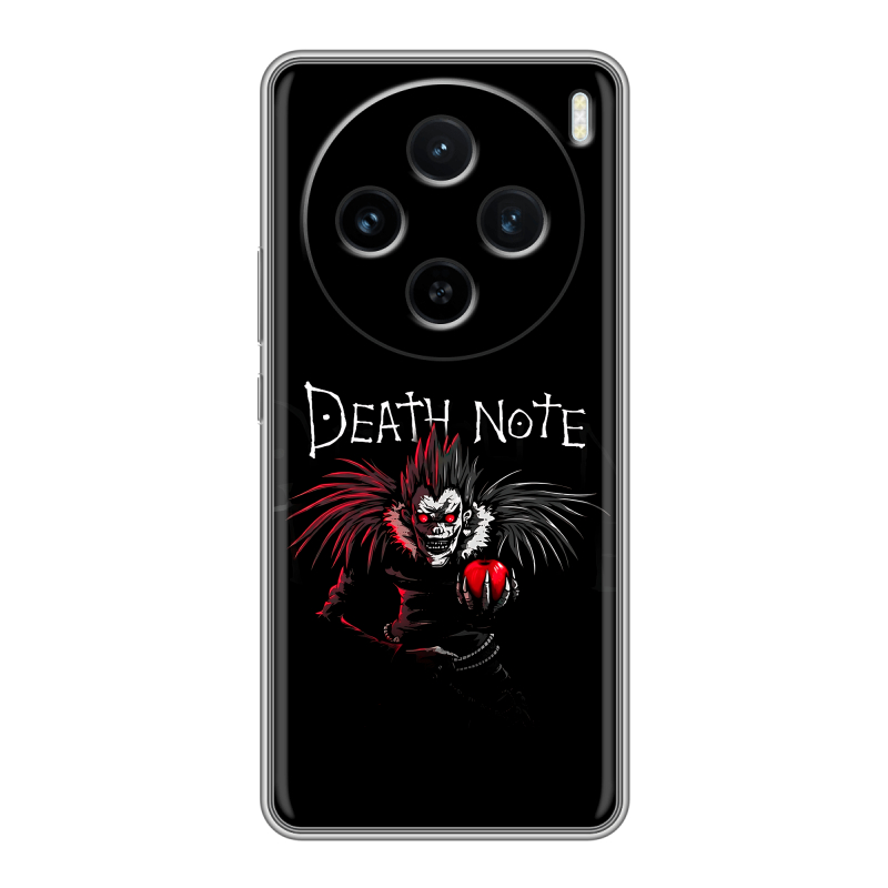Силиконовый чехол на Vivo X100 с принтом Death note Тетрадь смерти Силиконовый чехол на Vivo X100 с принтом Death note Тетрадь смерти