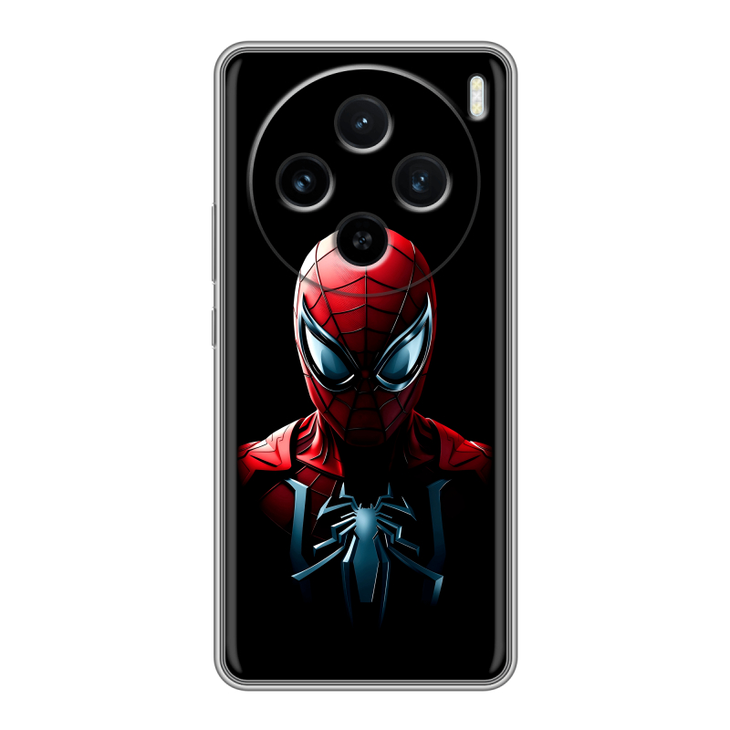 Силиконовый чехол на Vivo X100 с принтом Spiderman Человек паук Силиконовый чехол на Vivo X100 с принтом Spiderman Человек паук