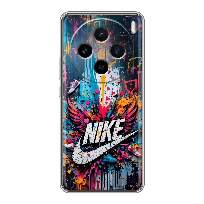 Силиконовый чехол на Vivo X100 с принтом Nike Найк Силиконовый чехол на Vivo X100 с принтом Nike Найк