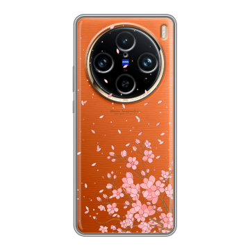 Силиконовый чехол на Vivo X100 Pro с принтом Ветка сакуры