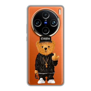 Силиконовый чехол на Vivo X100 Pro с принтом Мишка