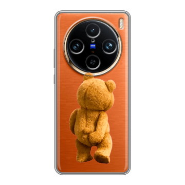Силиконовый чехол на Vivo X100 Pro с принтом Медведь