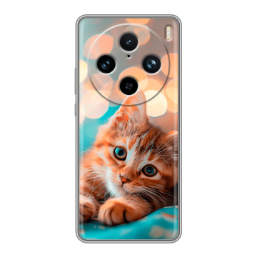 Силиконовый чехол на Vivo X100 Pro с принтом котик
