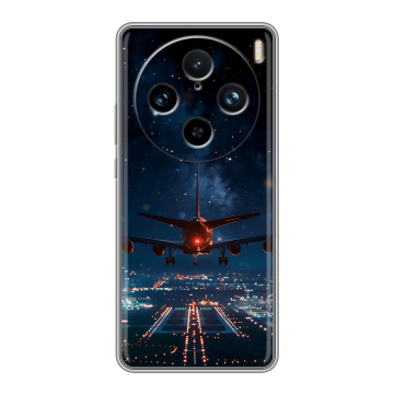 Силиконовый чехол на Vivo X100 Pro с принтом самолет