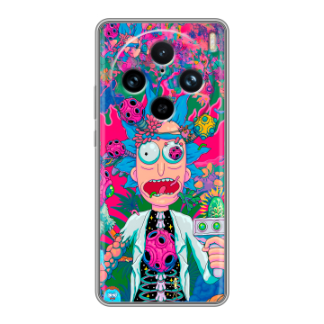 Силиконовый чехол на Vivo X100 Pro с принтом Рик и Морти Rick Morty
