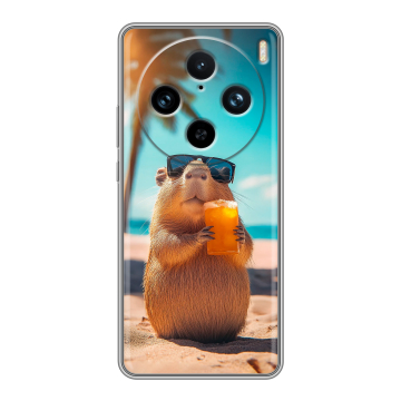 Силиконовый чехол на Vivo X100 Pro с принтом Капибара