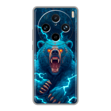 Силиконовый чехол на Vivo X100 Pro с принтом Медведь