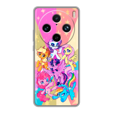 Силиконовый чехол на Vivo X100 Pro с принтом My little pony Дружба чудо