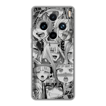Силиконовый чехол на Vivo X100 Pro с принтом Ahegao Ахегао Аниме