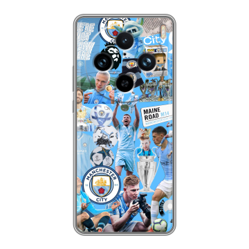 Силиконовый чехол на Vivo X100 Pro с принтом Man City Манчестер Сити