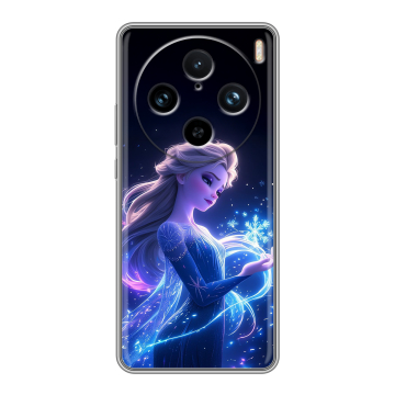 Силиконовый чехол на Vivo X100 Pro с принтом Холодное сердце Frozen