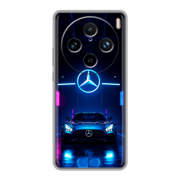 Силиконовый чехол на Vivo X100 Pro с принтом Mercedes Мерседес