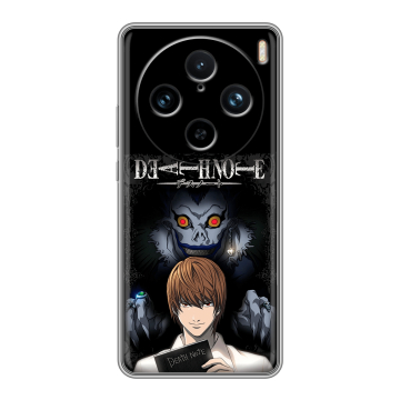 Силиконовый чехол на Vivo X100 Pro с принтом Death note Тетрадь смерти