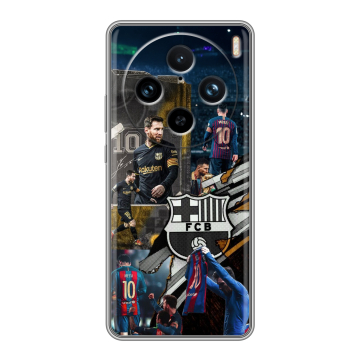 Силиконовый чехол на Vivo X100 Pro с принтом Messi Barcelona
