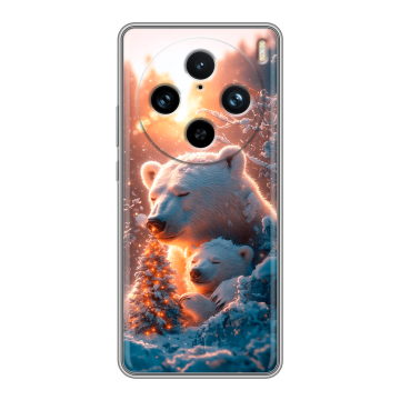 Силиконовый чехол на Vivo X100 Pro с принтом Новый год