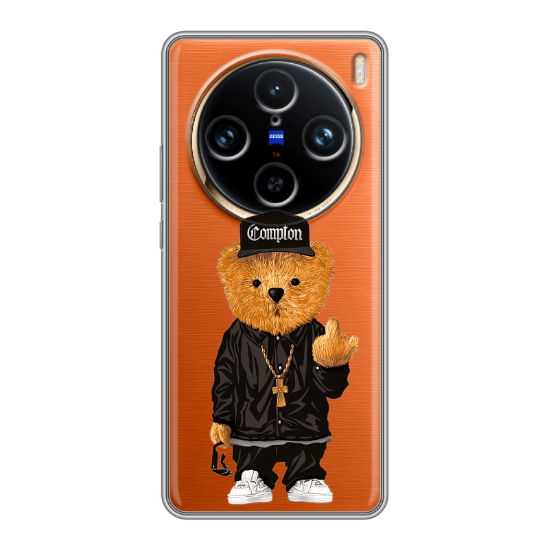 Силиконовый чехол на Vivo X100 Pro с принтом Мишка Силиконовый чехол на Vivo X100 Pro с принтом Мишка