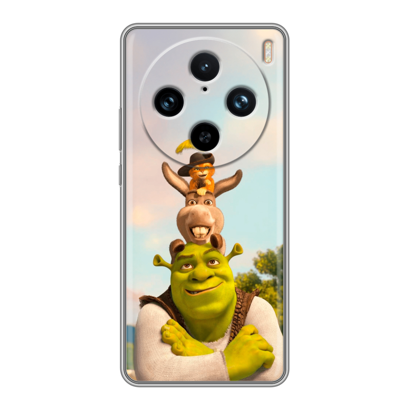 Силиконовый чехол на Vivo X100 Pro с принтом Шрек Shrek Силиконовый чехол на Vivo X100 Pro с принтом Шрек Shrek