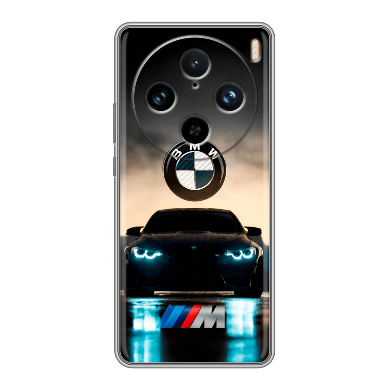 Силиконовый чехол на Vivo X100 Pro с принтом БМВ BMW Силиконовый чехол на Vivo X100 Pro с принтом БМВ BMW