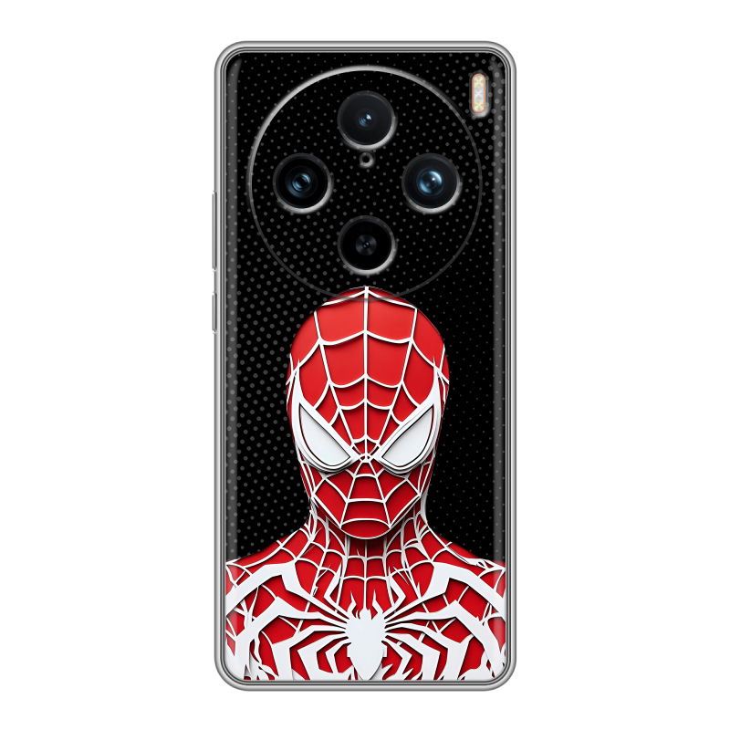 Силиконовый чехол на Vivo X100 Pro с принтом человек паук spiderman Силиконовый чехол на Vivo X100 Pro с принтом человек паук spiderman