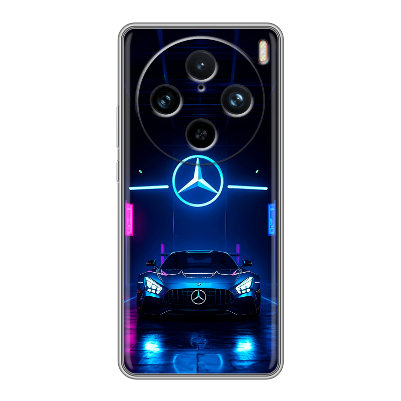 Силиконовый чехол на Vivo X100 Pro с принтом Mercedes Мерседес Силиконовый чехол на Vivo X100 Pro с принтом Mercedes Мерседес