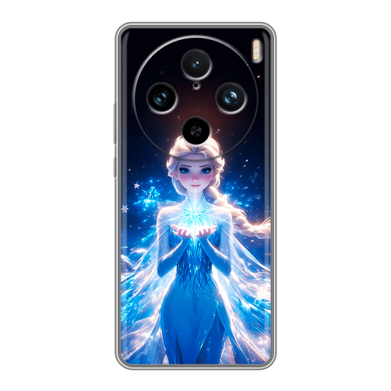 Силиконовый чехол на Vivo X100 Pro с принтом Холодное сердце Frozen Силиконовый чехол на Vivo X100 Pro с принтом Холодное сердце Frozen