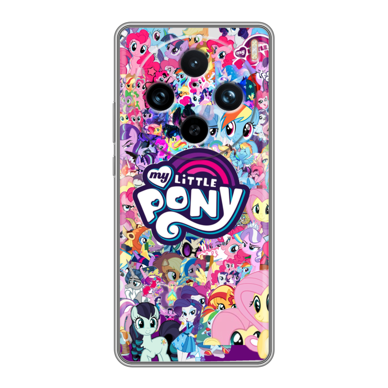 Силиконовый чехол на Vivo X100 Pro с принтом My little pony Дружба чудо Силиконовый чехол на Vivo X100 Pro с принтом My little pony Дружба чудо