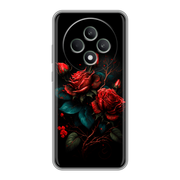 Силиконовый чехол на OPPO Reno12 F с принтом Розы красные