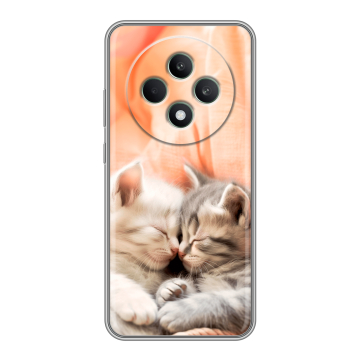 Силиконовый чехол на OPPO Reno12 F с принтом Котята