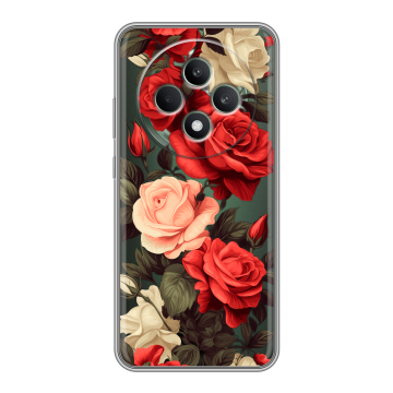 Силиконовый чехол на OPPO Reno12 F с принтом Розы Силиконовый чехол на OPPO Reno12 F с принтом Розы