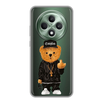 Силиконовый чехол на OPPO Reno12 F с принтом Плюшевый медведь Силиконовый чехол на OPPO Reno12 F с принтом Плюшевый медведь