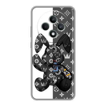 Силиконовый чехол на OPPO Reno12 F с принтом Луи робот Силиконовый чехол на OPPO Reno12 F с принтом Луи робот