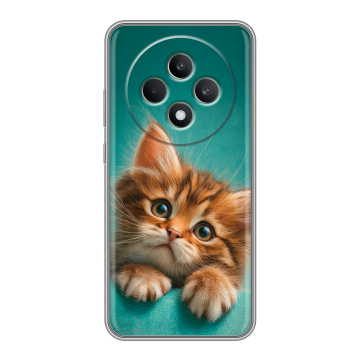 Силиконовый чехол на OPPO Reno12 F с принтом котенок Силиконовый чехол на OPPO Reno12 F с принтом котенок