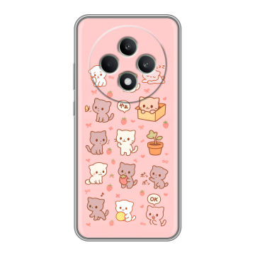 Силиконовый чехол на OPPO Reno12 F с принтом Hello Kitty Хелоу Кити