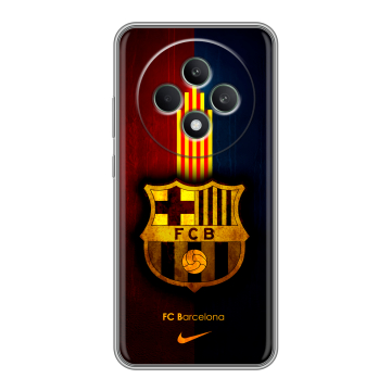 Силиконовый чехол на OPPO Reno12 F с принтом Барселона Barcelona