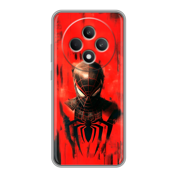 Силиконовый чехол на OPPO Reno12 F с принтом человек паук spiderman Силиконовый чехол на OPPO Reno12 F с принтом человек паук spiderman