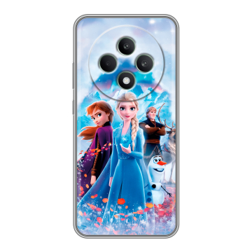 Силиконовый чехол на OPPO Reno12 F с принтом Холодное сердце Frozen Силиконовый чехол на OPPO Reno12 F с принтом Холодное сердце Frozen