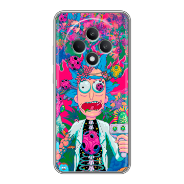 Силиконовый чехол на OPPO Reno12 F с принтом Рик и Морти Rick Morty Силиконовый чехол на OPPO Reno12 F с принтом Рик и Морти Rick Morty