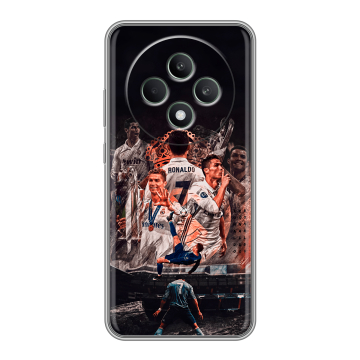 Силиконовый чехол на OPPO Reno12 F с принтом Реал Роналдо Real Ronaldo
