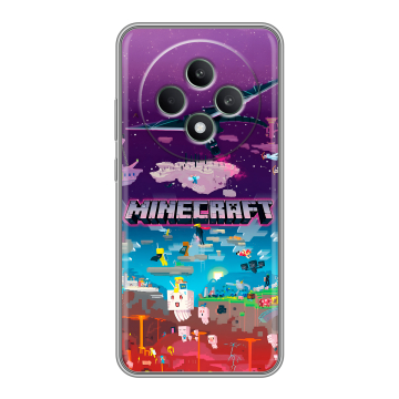 Силиконовый чехол на OPPO Reno12 F с принтом Майнкрафт Minecraft Силиконовый чехол на OPPO Reno12 F с принтом Майнкрафт Minecraft