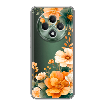 Силиконовый чехол на OPPO Reno12 F с принтом Цветы принт