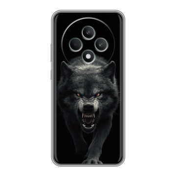 Силиконовый чехол на OPPO Reno12 F с принтом Волк Силиконовый чехол на OPPO Reno12 F с принтом Волк