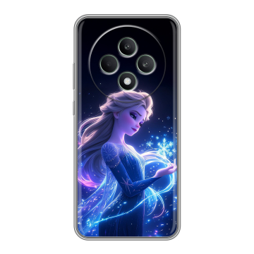 Силиконовый чехол на OPPO Reno12 F с принтом Холодное сердце Frozen Силиконовый чехол на OPPO Reno12 F с принтом Холодное сердце Frozen