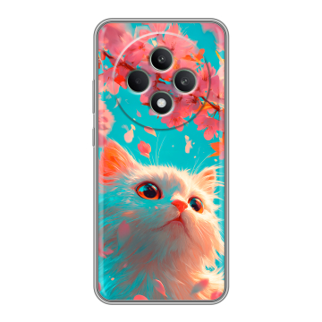 Силиконовый чехол на OPPO Reno12 F с принтом Красивый кот