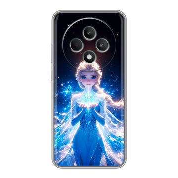 Силиконовый чехол на OPPO Reno12 F с принтом Холодное сердце Frozen Силиконовый чехол на OPPO Reno12 F с принтом Холодное сердце Frozen