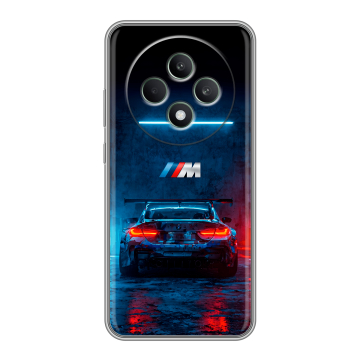 Силиконовый чехол на OPPO Reno12 F с принтом BMW БМВ Силиконовый чехол на OPPO Reno12 F с принтом BMW БМВ