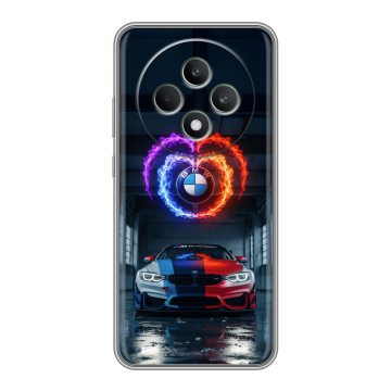 Силиконовый чехол на OPPO Reno12 F с принтом BMW БМВ Силиконовый чехол на OPPO Reno12 F с принтом BMW БМВ