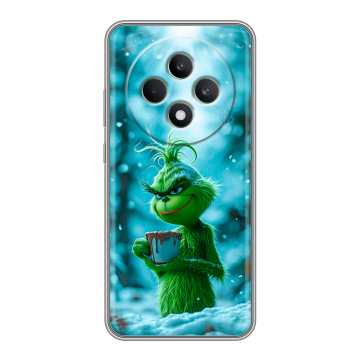 Силиконовый чехол на OPPO Reno12 F с принтом Новый год гринч